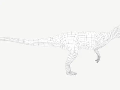 Cryolophosaurus dinosaur Low-poly 3D model