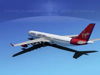 Airbus A340-600 Virgin Atlantic 3D model