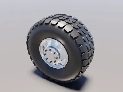 3D model of wheel from off-road truck 3D model