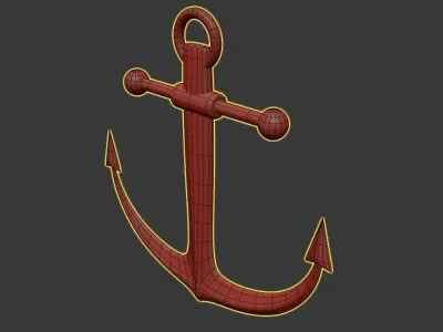 Cartoon Anchor 3D model