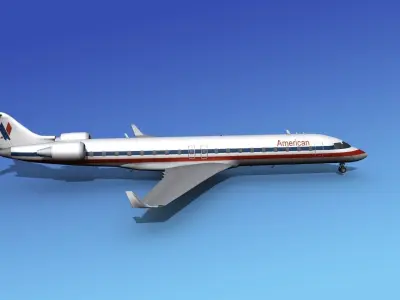 Bombardier CRJ700 American Eagle 3D model