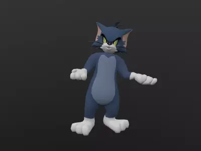 TOMC-025 Tom Cat Talking Both Hands Low-poly 3D model