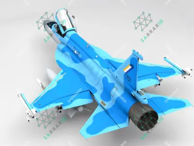 JF-17 Thunder Myanmar Realistic Rigged Model Low-poly 3D model