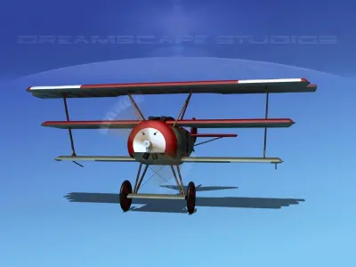 Fokker DR-1 Triplane V12 3D model