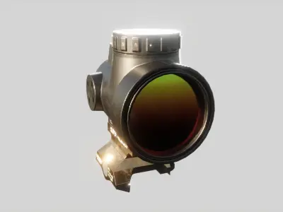 Trijicon MRO Reflex Sight Low-poly 3D model