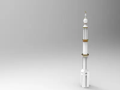 minaret islamic 3D model