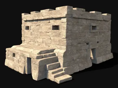  ARABIC DESERT RUINS ANCIENT PACK COLLECTION BUILDER AAA Low-poly 3D model