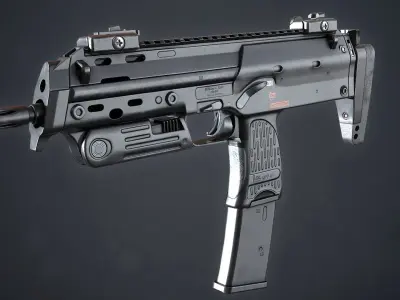 PBR MP7A1 PDW Low-poly 3D model