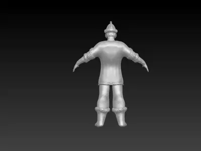 Hunian warrior Low-poly 3D model