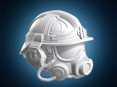 Futuristic Tactical Gas Mask Helmet Design 3D print model