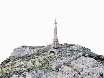 Eiffel Tower Low-poly 3D model