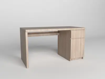 Simple Desk Table Free 3D model