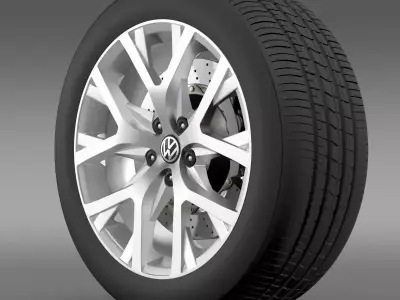 Volkswagen CrossPolo 2014 wheel 3D model