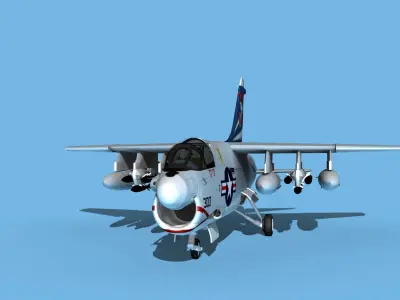 Chance Vought A-7C Corsair II V31 USN 3D model