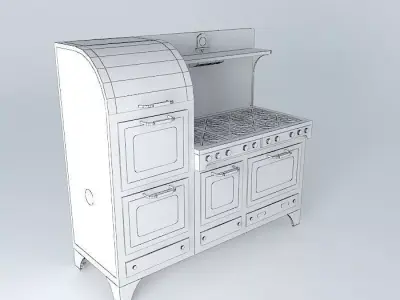 Vintage Oven Free 3D model