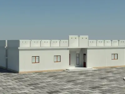 Ancient Building Idea Low-poly 3D model