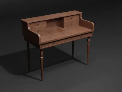 Writing Desk Free low-poly 3D model