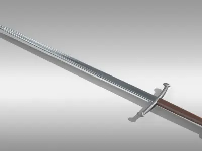 Blades set sword Low-poly 3D model