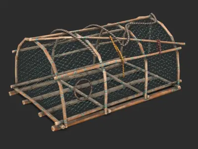 Crab Trap 04 Low-poly 3D model