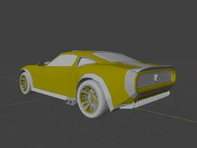 veer neo muscle car Low-poly 3D model