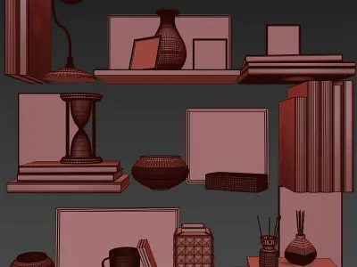 decoration set 01 Free 3D model