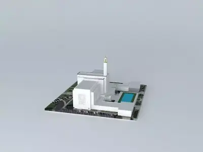 LDS. Temple Los Angeles California Templo Mormon, 10 th.opera... Free 3D model