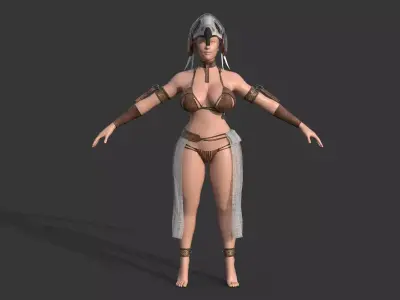 indigenous clothes boy asset woman Low-poly 3D model