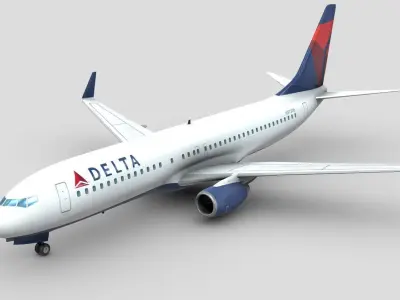 Boeing 737-800 Multi Livery Low-poly 3D model