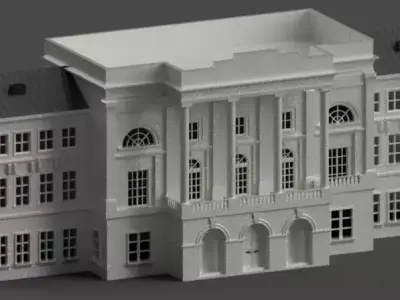 Palace 3D Model building Low-poly 3D model