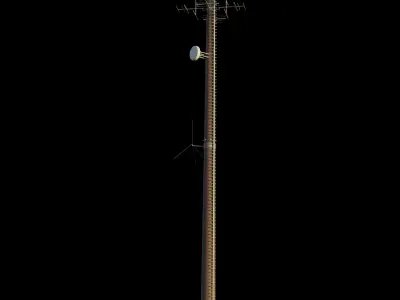 Small Military Radio Transmission Mast Limberg Low-poly 3D model