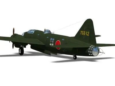 Mitsubishi G4M Betty Type24 otsu 3D model