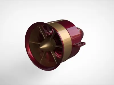 JP Hobby 90MM EDF Low-poly 3D model