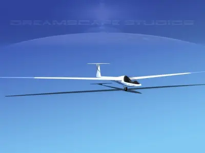 Glaser Dirks DG200 15Mtr Sailplane V05 3D model