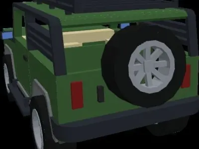 Low-Poly Jeep Low-poly 3D model