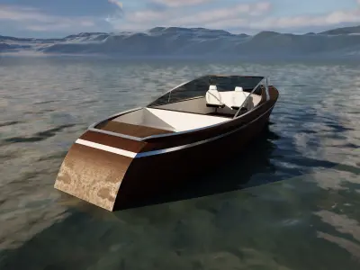 Yacht Runabout Made With Rhino8 3D model