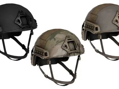 OPSCORE FAST XP BALLISTIC HELMET Low-poly 3D model