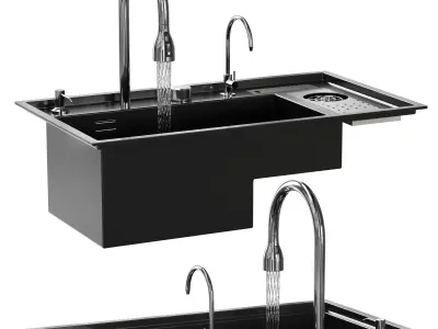 Drop-in Kitchen Sink 2 3D model