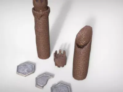 Tower Old Medieval Low-poly 3D model