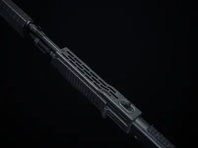 SPAS 12 PBR Low-poly 3D model