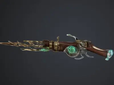 Arcane blaster mobile legends Low-poly 3D model