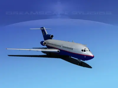 Boeing 727-100 United Airllines 4 3D model