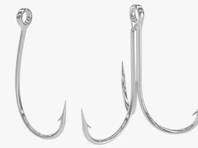 Fishing Hooks Collection 3D model