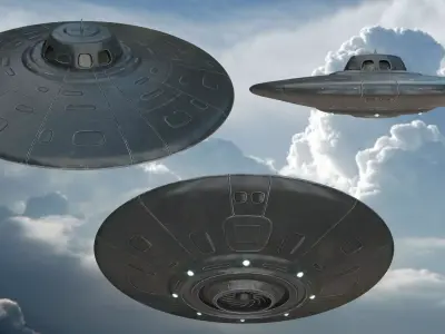 UFO Spaceship Low-poly 3D model