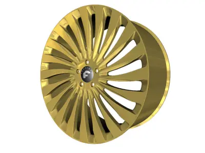 Wheel Model Forgiato Autonomo-M Gold 3D model