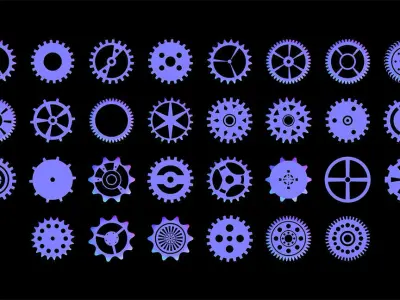 150 Gear Hard Surface for Substance Painter Low-poly 3D model