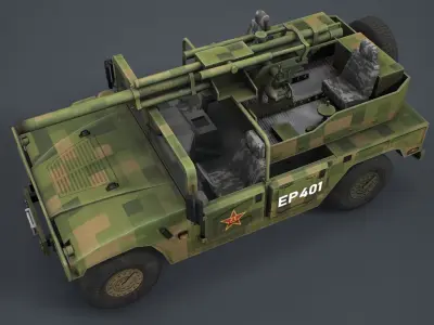 PCP-001 Mortar 82mm Low-poly 3D model