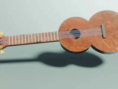 Guitar low-poly Low-poly 3D model