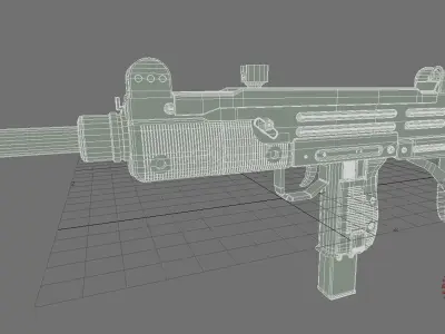 UZI obj gta san andreas gun 3D model
