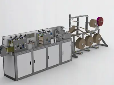 Front of face mask machine  3D model