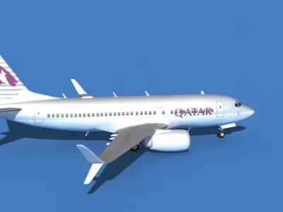 Boeing 737 MAX 7 Qatar Airways  3D model